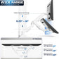 VIVO Dual Monitor up to 32 inches and 19.8 lbs per Screen, Mechanical Arm Desk Mount, Articulating Counterbalance, VESA Stand, Classic, White STAND-V002OW