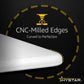 Hystar Aether Glass Gaming Mousepad | Micro-Etched Tempered Glass | Quiet, Ultra-Fast Glide | Full Anti-Slip Silicone Backing (White, Large)