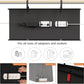 Under Desk Cable Management Tray - 36" Cord Organizer for Desk No Drill, Fabric Under Table Wire Organizer with 16X Cable Ties Hide for Office/Home, Cord Hider Fits Adapters & Sockets, Black