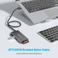 USB Hub for Laptop | 3-Port USBA 3.0 Splitter with SD/TF Card Reader (Charging Not Supported), 2FT Braided Nylon Cable, Multi-Port USB Dock Extender for PC, MacBook, Mac mini, Surface, Desktop