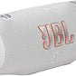JBL Charge 6 - Portable Waterproof & Drop-Proof Bluetooth Speaker, Bold JBL Pro Sound with AI Sound Boost, 28Hrs of Playtime, Built-in powerbank & Comes with a Sturdy/Removable Carrying Strap (White)