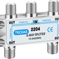 4 Way Coaxial Cable Splitter,Support 10-2602MHz, RG6 Compatible, Nickel-Plated for Cable Splitter,Work with CATV, Satellite TV,Antenna System and MoCA Configurations