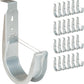ICC Ceiling Mount J Hook 4” with Retainer Clip - Galvanized Steel Cable Management Hooks for Hanging Cable - Rust-Resistant, EIA and TIA Compliant - 4 Inch 25 Pack
