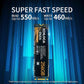 EN206 256GB 3D NAND TLC M.2 SSD, M.2 2280 SATA III 6Gb/s SSD Internal Hard Drive, Read/Write Speed up to 550/460 MB/s, Compatible with Ultrabooks, Tablet Computers and Mini PCs