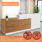 Reception Desk with Counter Modern Checkout Counter with Lockable Drawer Keyboard Tray Receptionist Desk for Office Salon Reception Table L Right 47inch/120cm