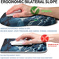 Ergonomic Raised Mouse Pad Wrist Support with Bilateral Slope Memory Foam Mousepad for Wrist Rest and Carpal Tunnel Pain Relief 11.8x7.9〃Indigo Fury Wave