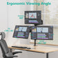 WALI Triple Monitor Mount for 17-32 Inch Screens, Full Adjustable 3 Monitors Desk Mount with Clamp & Grommet Base, Gas Spring Monitor Arm, up to 19.8lbs Each, VESA 75x75 100x100 mm (GSDM003XL), Black