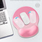 Ergonomic Mouse Pad Wrist Support, Comfortable Mouse Pad Wrist Rest, Relieve Wrist Pain Gel Mouse pad, Non-Slip Rubber Base Mousepad for Laptop, Computer(Gradient Baby Pink)