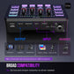 FIFINE Gaming Audio Mixer, Streaming RGB PC Mixer with XLR Microphone Interface, Individual Control, Volume Fader, Mute Button, 48V Phantom Power, for Podcast/Recording/Vocal/Game Voice-AmpliGame SC3