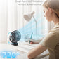 USB Portable Clip on Fan, 2400mAh Battery Type-C 6in, 3 Speed 720° Tilting Head, Black Personal Rechargeable Fan for Desk, Bedside, Golf Cart, Baby Stroller, Indoor & Outdoor Use