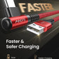AINOPE USB C Cord 3.1A Fast Charge, [2-Pack, 6.6ft] Type C Charging Cable Right Angle, Resistant Nylon Braided USB-A to USB-C Charge Compatible Galaxy S10 S9 S8 Plus S21, V30,V20,G6, Type C Charger