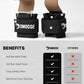 DMoose Fitness Weight Lifting Hooks (Pair) for Deadlifts, Pull Ups, Rows & Shrugs - Anti-Rip Nylon Strap Hand Grips with Thick Wrist Padding - Heavy Duty Wrist Straps for Weightlifting & Gym Workouts