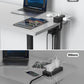 Dual Layer Desk Clamp Power Strip, Under Desk Power Strip with 4 USB Ports(2 USB-C) & 15 AC Outlets, Desk Mount Surge Protector, Ultra Thin Flat Plug & 10FT Power Cord for Office Home(ETL Listed)