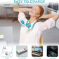 Portable Neck Fan, 2600mAh Battery Operated, Ultra Quiet Hands Free USB Fan with 3 Speeds, Strong Wind, 360° Adjustable High Flexibility Wearable Personal Fan for Sport Office Outdoor Travel (Cyan)