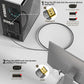 FDBRO 8K DisplayPort to HDMI Cable Active 8K@60Hz 4K@120Hz 32.4Gbps, Uni-Directional, DP 1.4 to HDMI 2.1 Cord Support HDR/HDCP 2.2/DSC 1.2 for Gaming Monitor, TV, PC (Gray & Black, 2M (6.6FT))