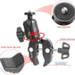 Aluminum Alloy Super Clamp Camera Mount with 360° Ball Head for Bike/Motorcycle Handlebar Pole Tripod Rod 0.5-2.0" Diameter, Compatible with GoPro, Insta360 X5 X4, DJI Osmo Action 5 Pro, Pocket 3