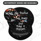 ITNRSIIET Ergonomic Mouse Pad with Gel Wrist Support Small Wrist Rest Smooth Surface Non-Slip PU Base Comfortable Office Supplies Pain Relief, 8.7 x 7.2 inches, Inspirational Quote Black