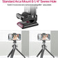 ULANZI ST-27 Phone Tripod Mount, 360° Metal Phone Holder for Tripod w 3 Cold Shoes & Arca Port, Versatile Smartphone Adapter for iPhone 17 16, Desktop Tripods, and Live Streaming/Vlogging Setup