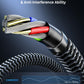 8K HDMI Cable 6 ft, 48Gbps High Speed HDMI 2.1 Cable, Braided HDMI Cable 2.1 8K 60Hz 4K 120Hz Support for HDR eARC HDCP 2.2/2.3, HDMI Cord Compatible with HDTV, Laptop, Monitor, PC