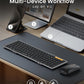 ProtoArc Foldable Keyboard and Mouse, XKM01 True Full-Size Folding Wireless Keyboard Mouse Combo for Business Travel, a Portable Office Suite On-the-Go, Compatible with Laptop iPad Tablet - Black Gray