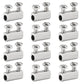 Biaungdo 12 Pcs Stainless Steel Wire Rope Cable Clamp, Adjustable New Upgrade Double Hole Wire Rope Clamp Fastener