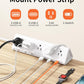 10 FT Desk Clamp Power Strip with 5 AC Outlets & 6 USB Ports PD 40W USB-C Fast Charging, 1250J Surge Protector, Fits 2.6 in top Edge White