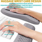 Hokafenle 2 In 1 Ergonomic Mouse Pad Wrist Support & Wrist Rest For Computer Keyboard Set, with Relieve Carpal Tunnel Pain Massage Bulge and Full Memory Gel Design (2In1 Set,Neutral Gray Light Purple)