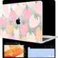 MEEgoodo Case for MacBook Pro 13 inch Case 2022 2021 2020 New A2338 M2/M1 A2251 A2289, Laptop Hard Shell with Keyboard & Camera Cover Compatible with 13 inch MacBook Pro, Cute Drawn Strawberries