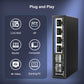 6 Port 2.5G Unmanaged Network Switch, VIMIN 4X 2.5Gbase-T Ports, 2X 10G SFP+ Port, 60Gbps Switching Capacity, IEEE802.3, Metal Housing, Fanless, Work for 2.5Gbps NAS, Wireless AP & PC