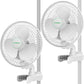 VIVOSUN AeroWave A6 Grow Tent Clip Fan, Patented Portable Auto Oscillating Fan 6" with 2-Speed, Strong Airflow but Low Noise, and Fully-Adjustable Tilt for Hydroponic Ventilation, White, 2-Pack