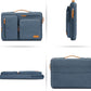 MOSISO 360 Protective Laptop Case 15 inch, 15 inch Laptop Sleeve Compatible with MacBook Air M4 M3 M2 2025 2024 2023, Dell XPS Plus, Side Open Carrying Case with 4 Zipper Pockets&Handle, Haze Blue