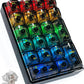 SOLAKAKA K21 RGB Backlit Tri-Mode Transparent Wireless Mechanical Number Pad Supports 3 BT/2.4GHz/Type C Wired,Hot Swappable 21 Keys Mechanical Numpad with Transparent Keycaps Black