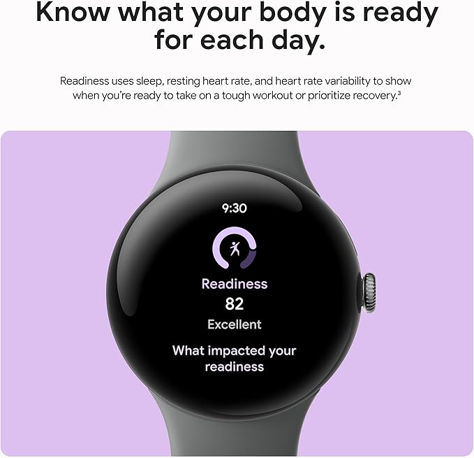 Google Pixel Watch 3 (41mm) Latest Model - Android Smartwatch - Champagne Gold Aluminum Case - Hazel Band - LTE (Renewed)