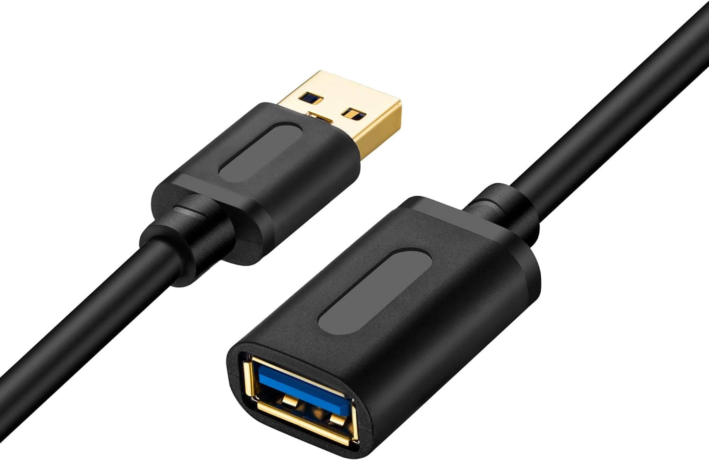 Tan QY USB 3.0 Extension Cable 1.5Ft, USB 3.0 High Speed Extender Cord Type A Male to Female for PlayStation, Xbox, USB Flash Drive, Hard Drive, Card Reader,Scanner,Printer,Keyboard (1.5Ft-1Pack)