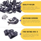 Swpeet 120 Pack Black 1/2 Inch Nylon Plastic R-Type Cable Clips Clamp Kit, Nylon Screw Mounting Cord Fastener Clips with 120 Pack Screws for Wire Management (1/2 Inch, Black)