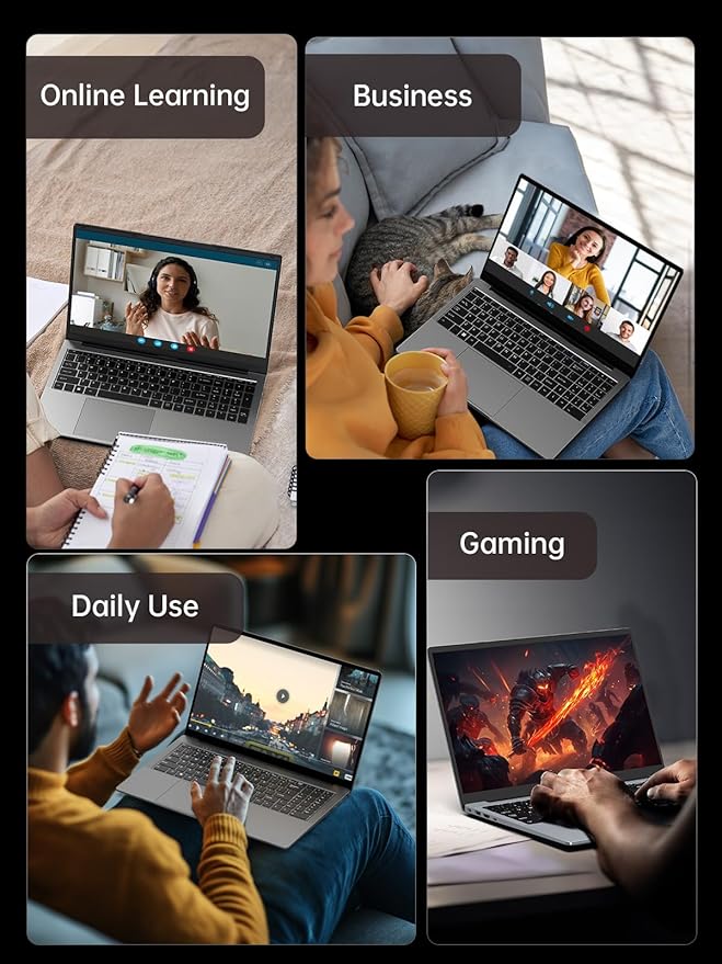 2026 New Gaming Laptop, 16.0inch Laptop Computer with AMD Ryzen 7 7730U(8C/16T, Up to 4.5GHz), 16GB RAM 512GB NVMe SSD Windows 11 Laptop, Radeon RX Vega 8 Graphics,WiFi 6, Backlit KB