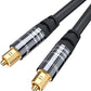 BlueRigger Digital Optical Audio Toslink Cable (10FT, Fiber Optic, Aluminum Shell, 24K Gold-Plated) - Compatible with Home Theatre, Sound Bar, TV, Xbox, PlayStation PS4 – Premium Series