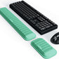MEKASS Ergonomic Wrist Rest for Keyboard and Mouse, Soft Memory Foam Keyboard Wrist Rest Set with Non-Slip Silicone Base, Easy Typing, Pain Relief, Comfort for Office, Work, Gaming (Green)