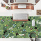 Kawaii Anime Aesthetic Black Cat Forest Plant Desk Mat, Green Sage XXL Large Extended Mouse Pad Gaming Cute Cats Desk pad, Laptop Keyboard and Mouse Mat for Women Desktop Office Decor 31.5x15.7 in
