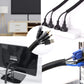 CrocSee 10ft - 1/2 inch Braided Cable Management Sleeve Cord Protector - Self-Wrapping Split Wire Loom for TV/Computer/Home Theater/Engine Bay - Black