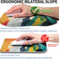 Ergonomic Raised Mouse Pad Wrist Support with Bilateral Slope Memory Foam Mousepad for Wrist Rest and Carpal Tunnel Pain Relief 11.8x7.9〃Colorful Lines