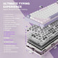 YUNZII B75 PRO Wireless Mechanical Keyboard,75% Layout with Knob,Hot Swap Gasket Custom Structure,Creamy Pre-lubed Switches,RGB Backlit,Bluetooth/Type-C/2.4G for Win/Mac(Milk Switch,Purple)