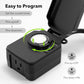 BN-LINK 24-Hour Mechanical Outdoor Light Timer, Waterproof, Heavy Duty, 15A 1/2HP, 1 Grounded Timer Outlet for Home and Garden
