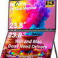 InnoView 23.8" Dual Monitor 2K QHD 2560 x 1440P Laptop Screen Extender 315°Adjustable Dual Monitor for MacBook Windows with DP Type-C HDMI Double Foldable Monitors(No Driver Needed)