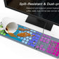 Colorful Keyboard Cover for Dell KM636 Wireless Keyboard/Dell KB216 KB216t KB216p Wired Keyboard/Dell Optiplex 5250 3050 3240 5460 7450 7050/Dell Inspiron AIO 3475/3670/3477 All-in one Desktop,Rainbow