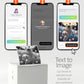 Nemonic AI | Label Printer | Sticky Note | Compatible with CHATGPT | Inkless Bluetooth Thermal Label Printer for Small Business | Portable Wireless