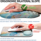 Ergonomic Raised Mouse Pad Wrist Support with Bilateral Slope Memory Foam Mousepad for Wrist Rest and Carpal Tunnel Pain Relief 11.8x7.9〃Blue Marble