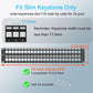 48 Port Blank Keystone Patch Panel with Snap-in Design, Cat6 Network Patch Panel 2U 19 inch, Rack Mount Ethernet Patch Panel (for Slim Keystone Only)