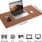 AFIING Dual-Sided Desk Pad, Natural Cork & PU Leather, Desk Mat Protector Non-Slip, Waterproof, Easy Clean,Large Mouse mats for Office and Home Work(Brown, 31.5"x17")