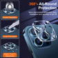 UniqueMe [ 3 Pack] Compatible with iPhone 12 Pro Max 6.7" Camera Lens Protector Tempered Glass,[Case Friendly][New version][Scratch-Resistant][Easy Installation] -Blue